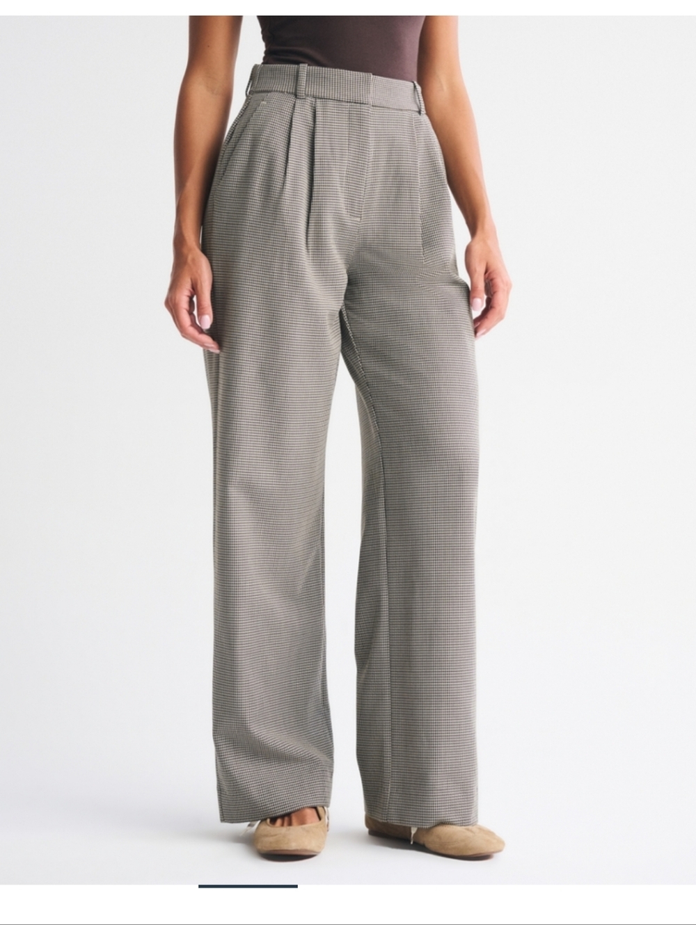 Abercrombie & Fitch Curve Love Sloane Tailored Wide Leg Pant